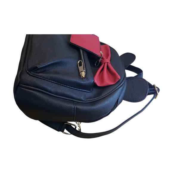 Mouse Ears Mini Backpack Purse & Coin Wallet Faux Leather Disney NWOT - Picture 9 of 14